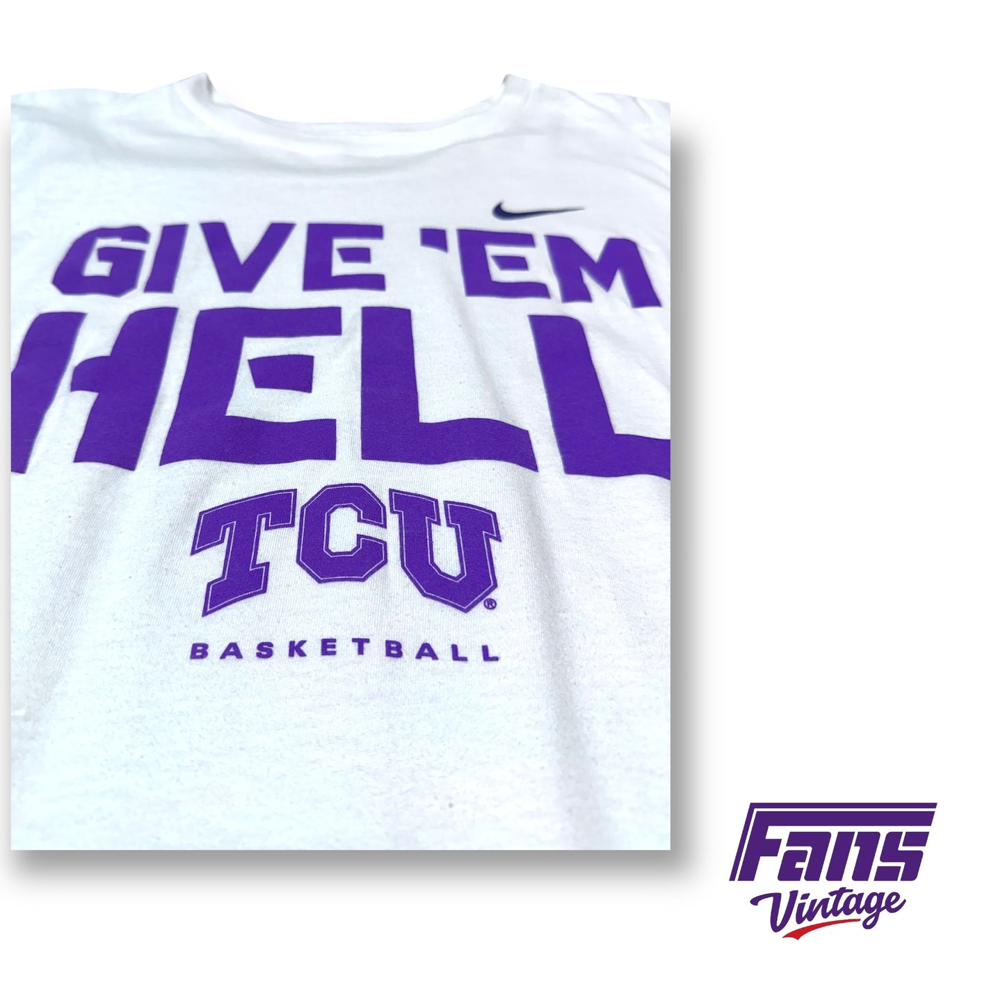 Team Issue "Give 'Em Hell" TCU Basketball Nike Training & Warmup Long Sleeve Shirt