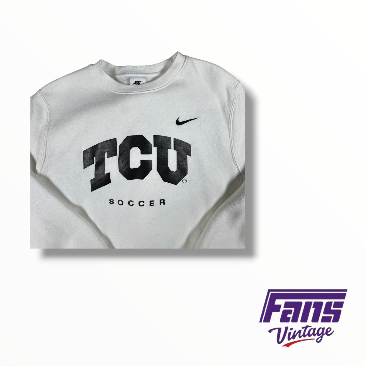 TCU Soccer Nike Team Issued Whiteout Crewneck Sweater