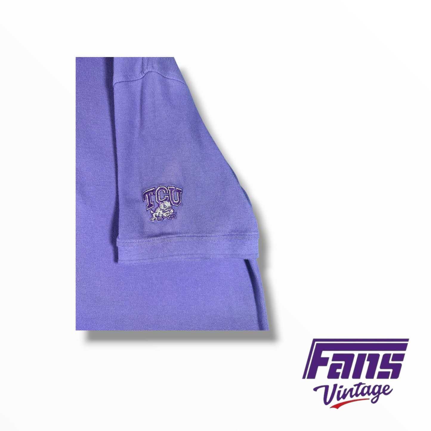 Vintage Y2K TCU Light Purple Cotton Pique Polo
