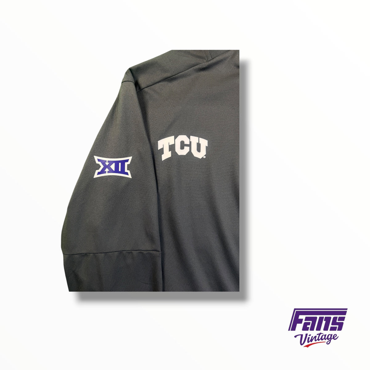 TCU Team Issued Nike Running Gray Quarter Zip Pullover