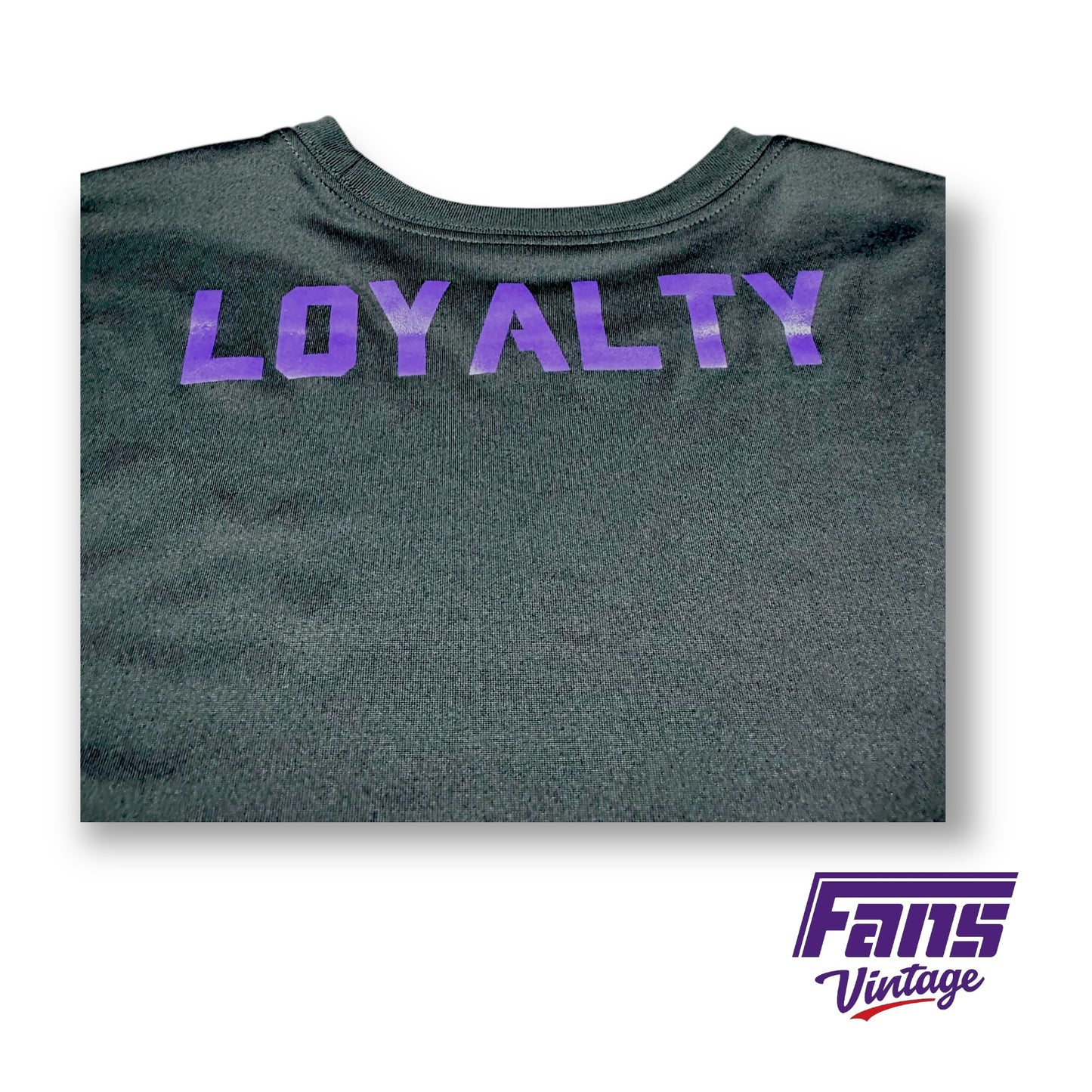 TCU Team Exclusive Nike Training Tee - "Loyalty" - Gray W/ Purple Lettering