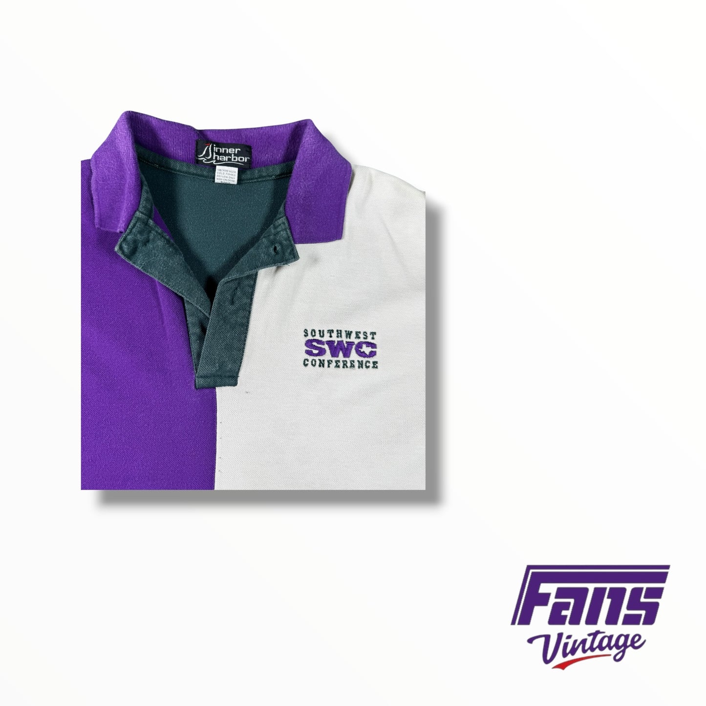 RARE! Vintage Southwest Conference Checkered Style Polo