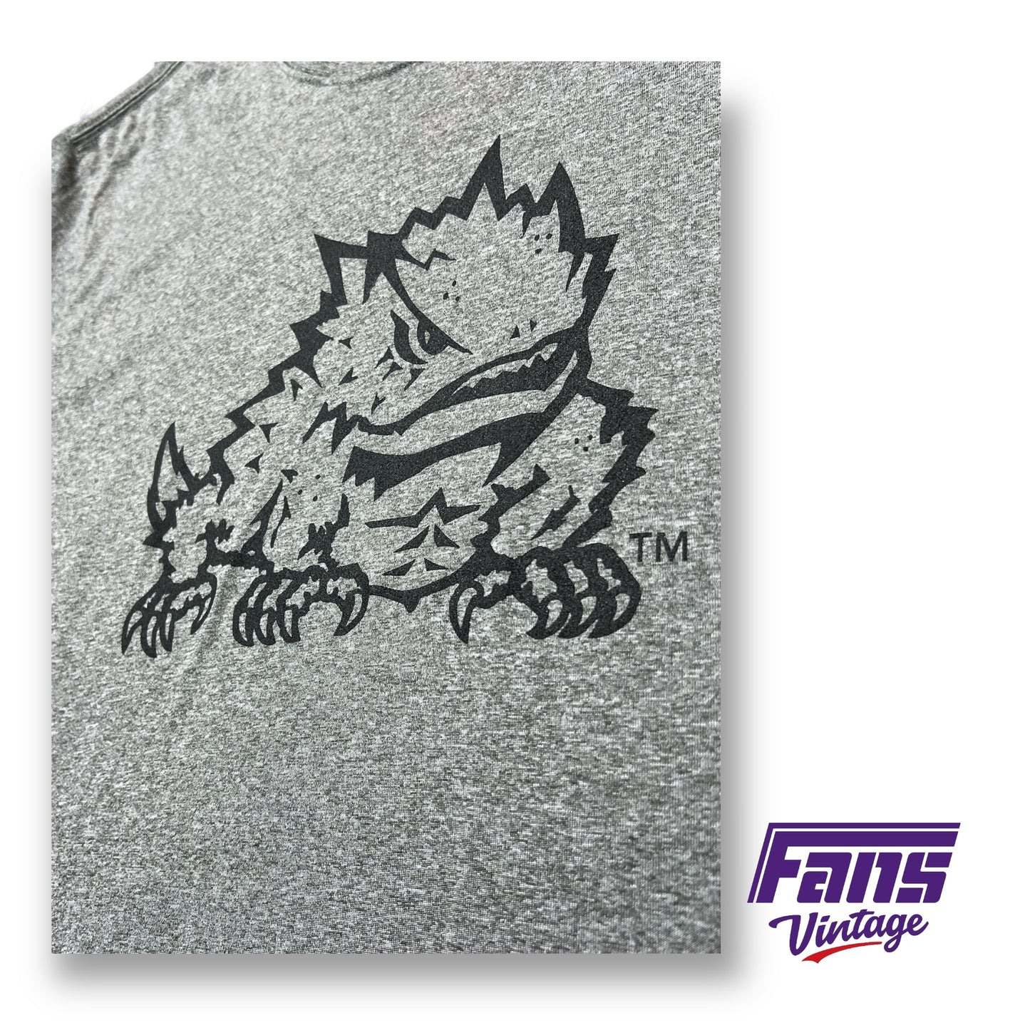 RARE! TCU Football Team Exclusive “DFW Big 12 School” Nike Drifit Long Sleeve Shirt - static gray with blackout graphics!