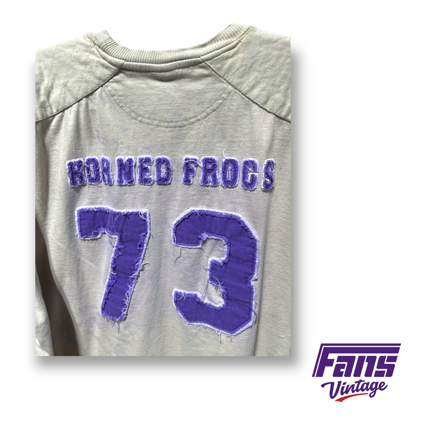 RARE! Y2K Vintage TCU throwback football jersey style sweatshirt - awesome details!