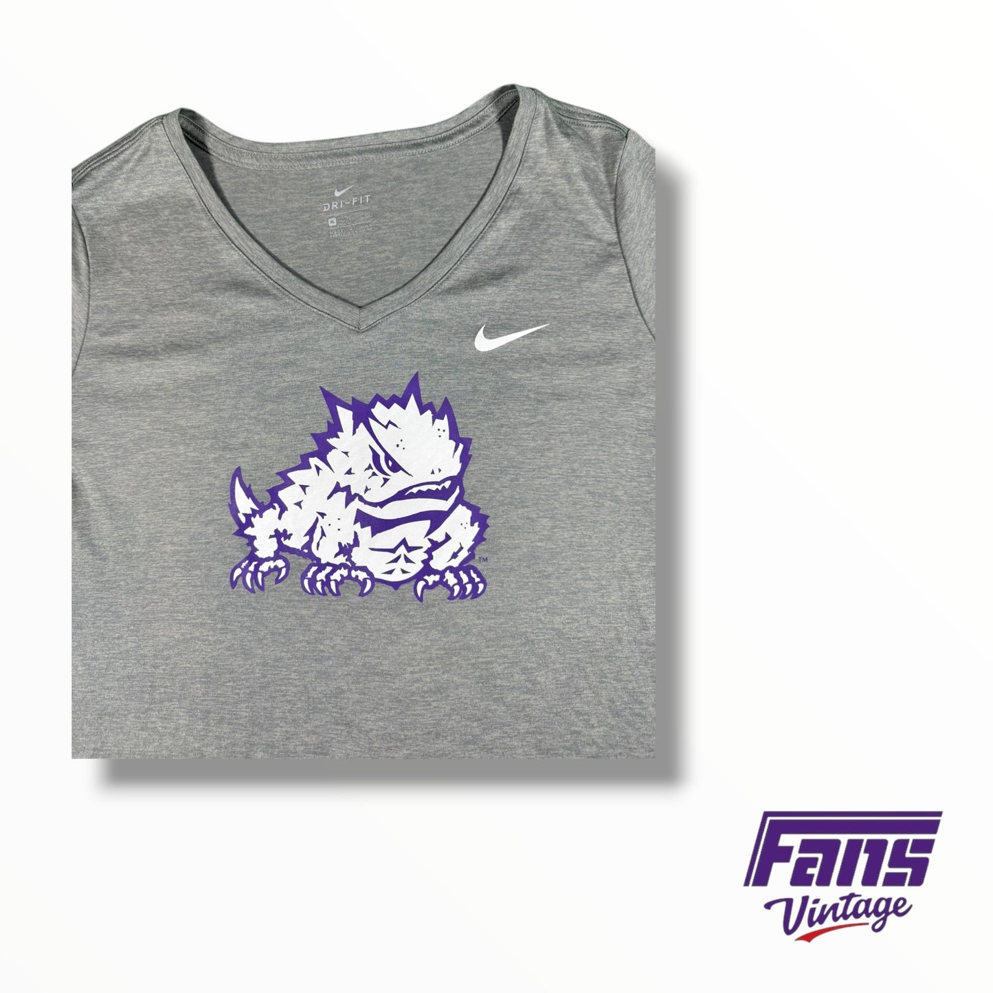 TCU Nike Team Issued Women’s V-Neck Cut Training Tee
