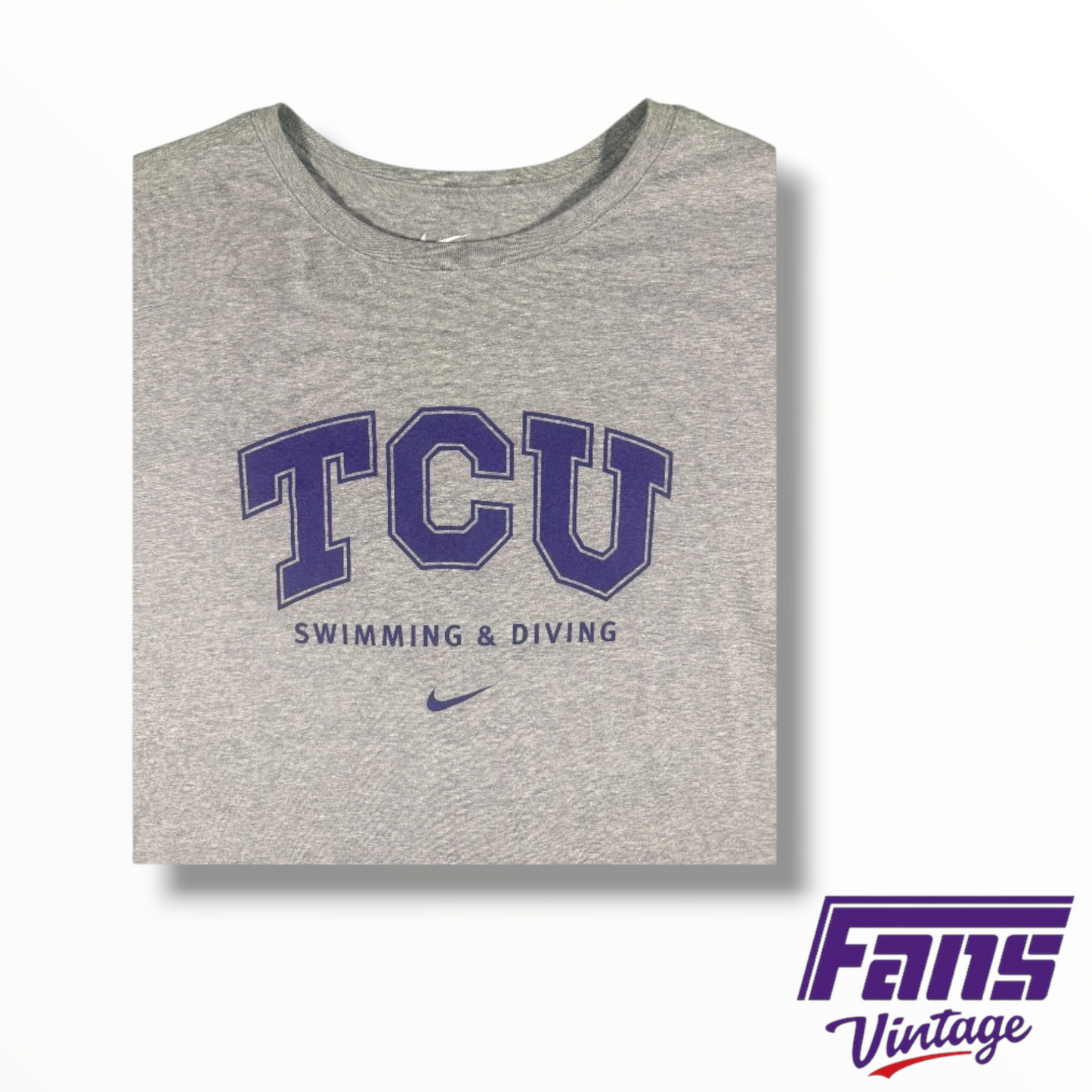 TCU Team Issued Nike Gray Swimming & Diving Tee