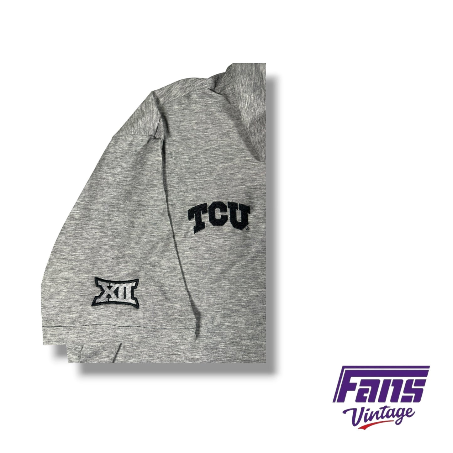 TCU Nike Team Issued Static Gray Custom Premium Polo