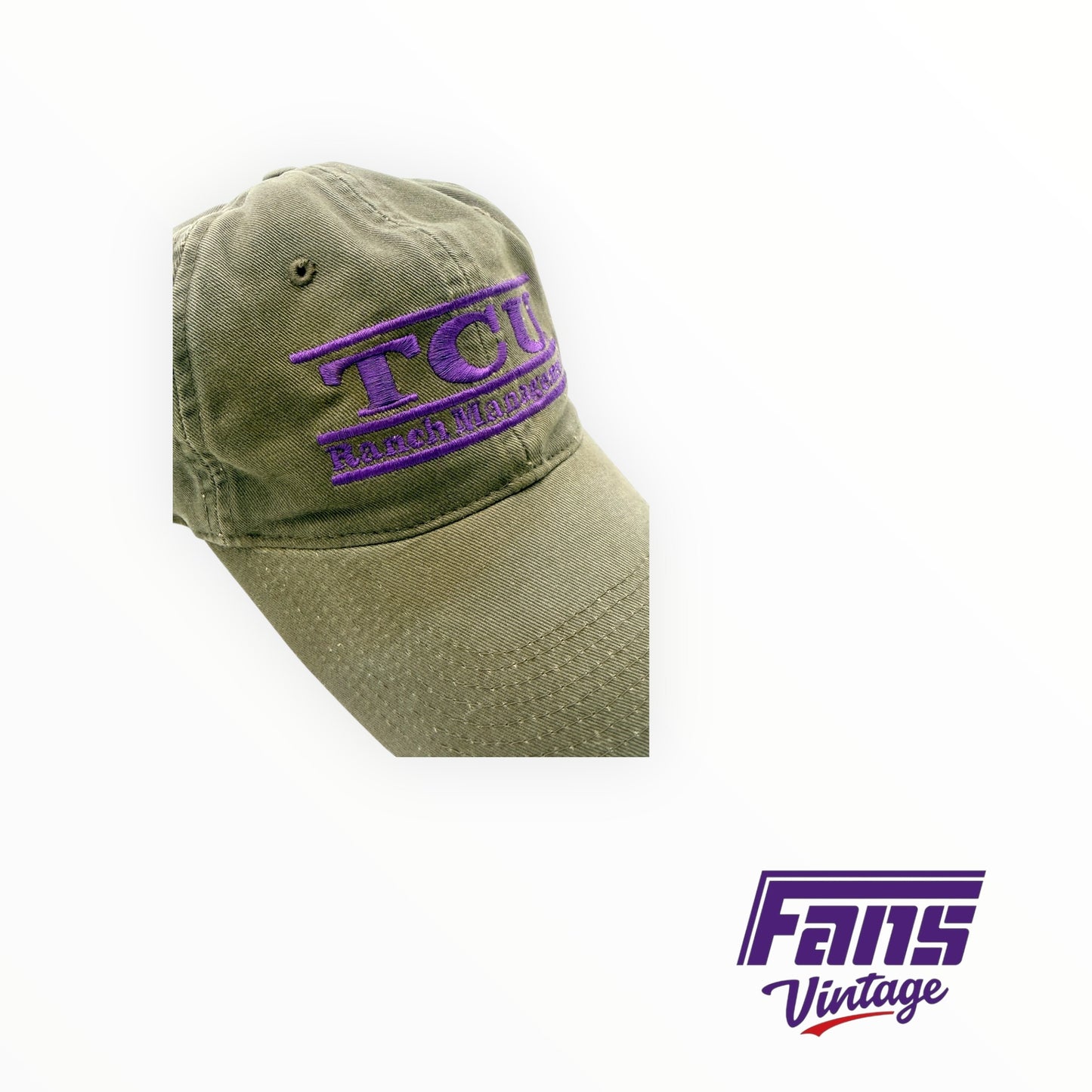Vintage Y2K TCU dark greenish tan khaki look embroidered dad hat from The Game