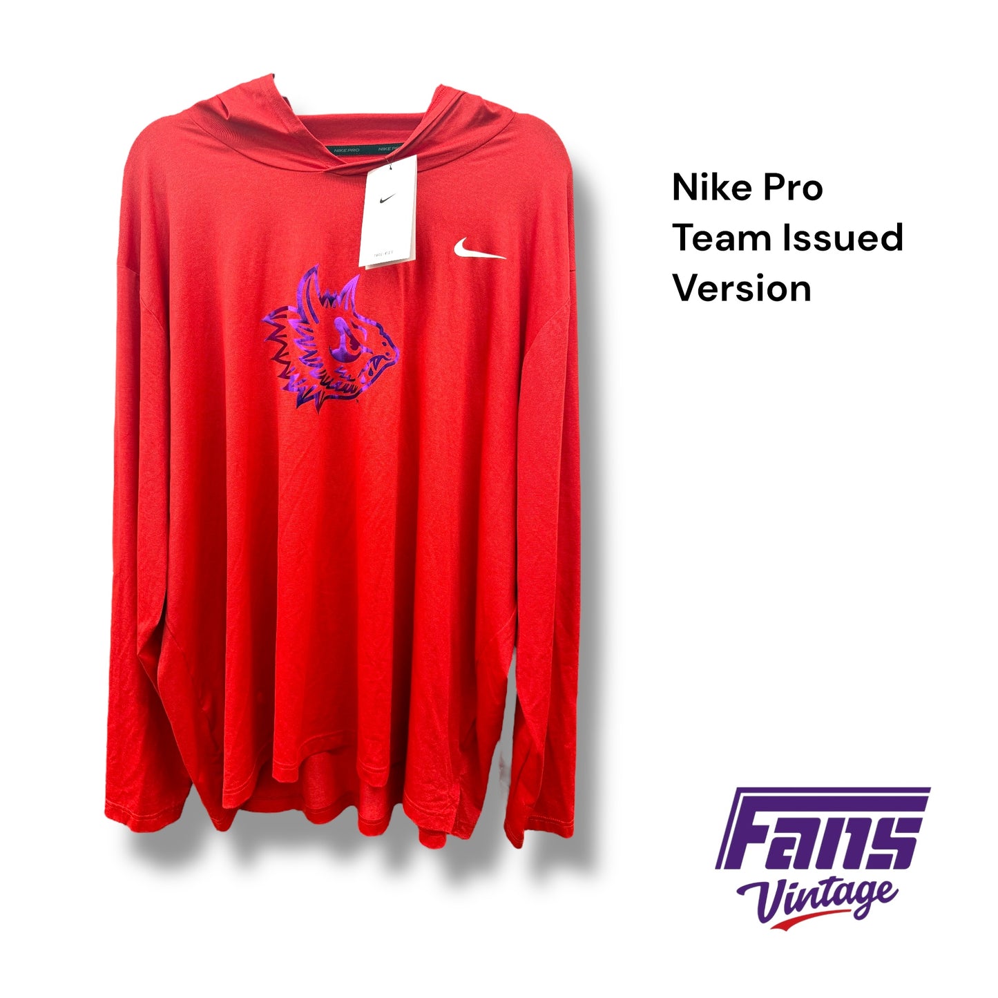 Rare! Limited Edition TCU Football 2024 “Spit Blood” Game Player Exclusive Nike Warmup Hoodie Shirt with insane purple chrome throwback Frog logo