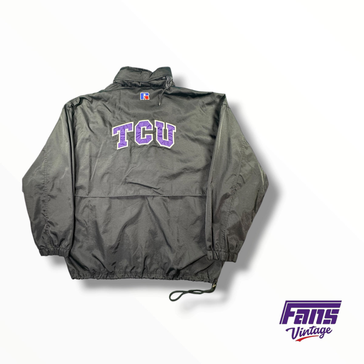 TCU Vintage 1999 Mobile Alabama Bowl Russel Athletic Blackout Sideline Rain Jacket