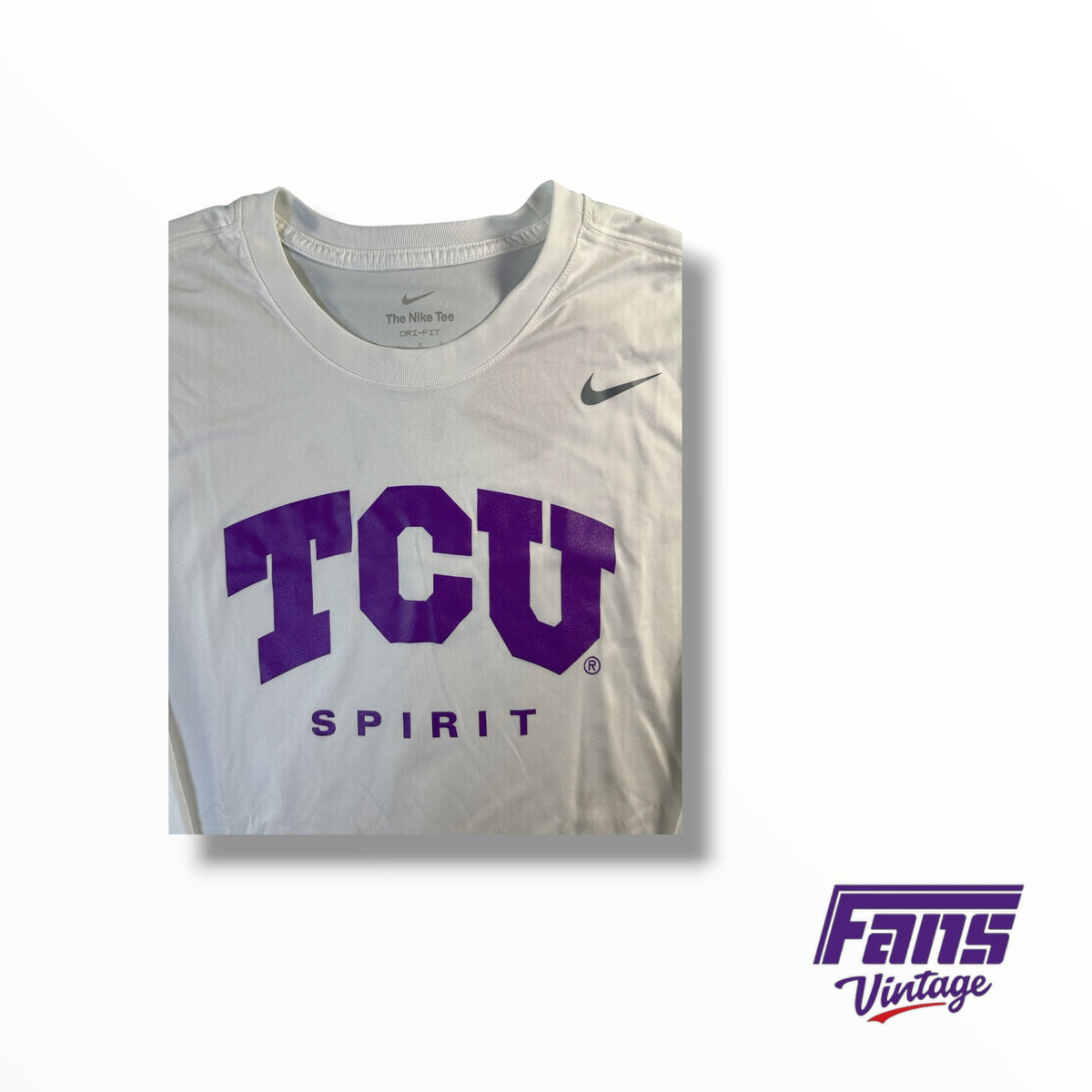 TCU Team Issued Nike Spirit Whiteout Long Sleeve Shirt