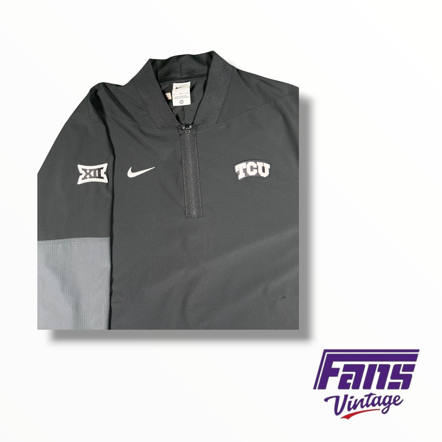 TCU Nike Team Issued Windbreaker Style 1/4-Zip Pullover