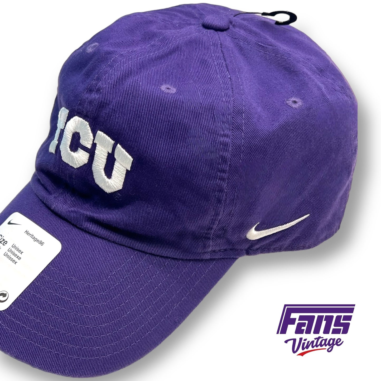 TCU Football Team Issued Purple Nike Purple "Dad" Hat - New!