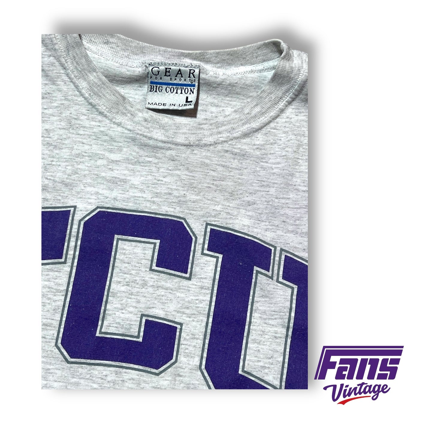 90s vintage TCU tee with awesome throwback logos!
