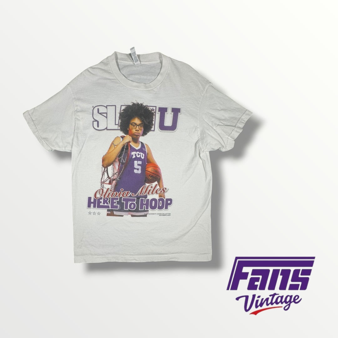 TCU Olivia Miles ‘Here To Hoop’ Tee