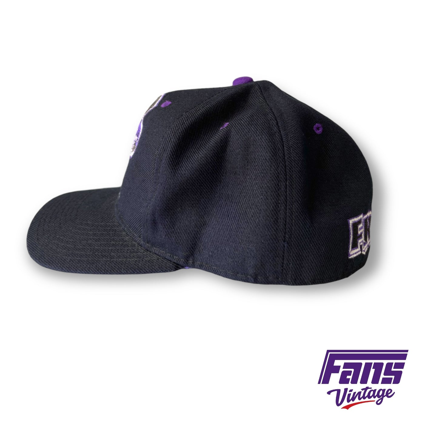 Amazing Vintage TCU Hat with GIANT embroidered logos!