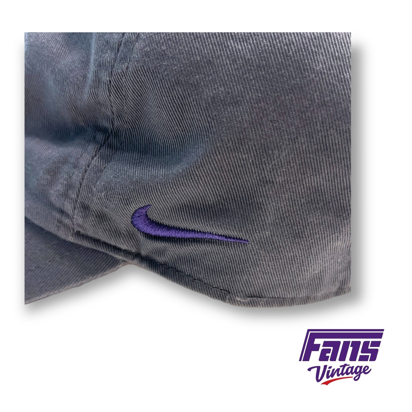 TCU Football Team Issued Heritage 86 "Dad Hat" Gray Nike Hat - NEW