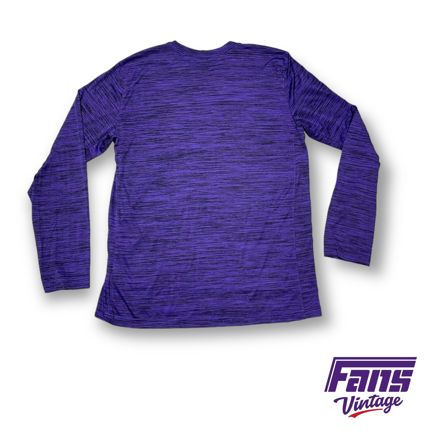 TCU Nike Team Issue Long Sleeve Drifit Shirt - Deep Purple Heather Pattern!