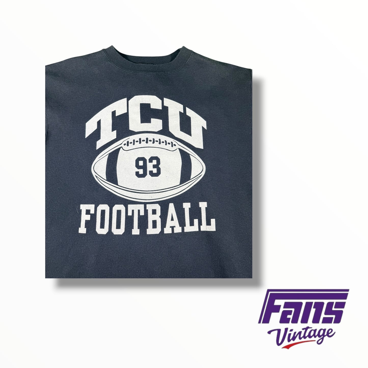 RARE! 90s Vintage TCU Football LT Era Reebok Crewneck Sweatshirt
