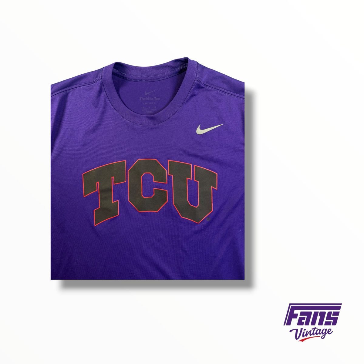 TCU Team Issued Player Custom Nike ‘Spit Blood’ Colorway Dri-Fit Purple Tee