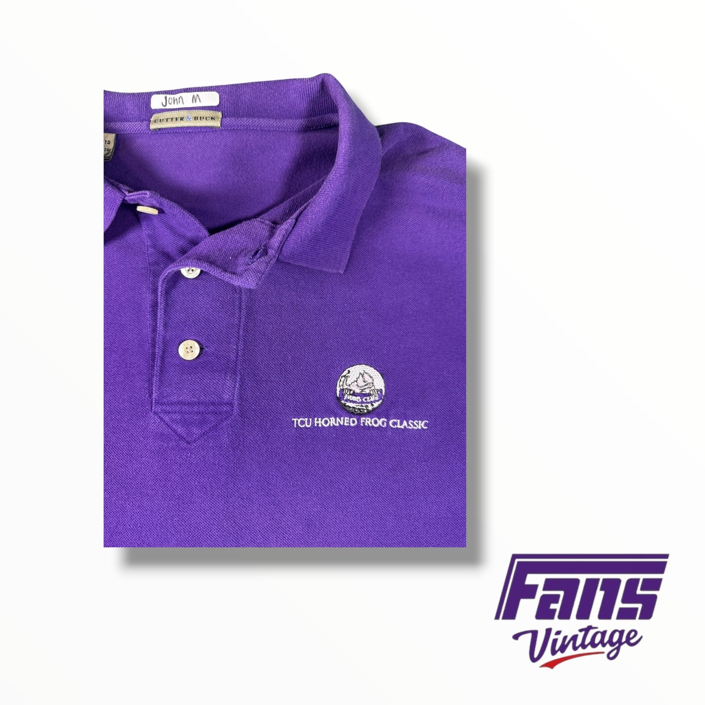 Vintage TCU Horned Frog Classic Long Sleeve Polo