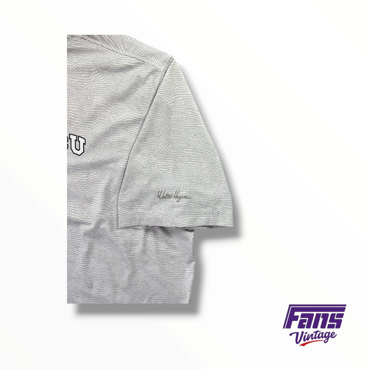 TCU Baseball Team Issued Walter Hagen Topographic Pattern Polo