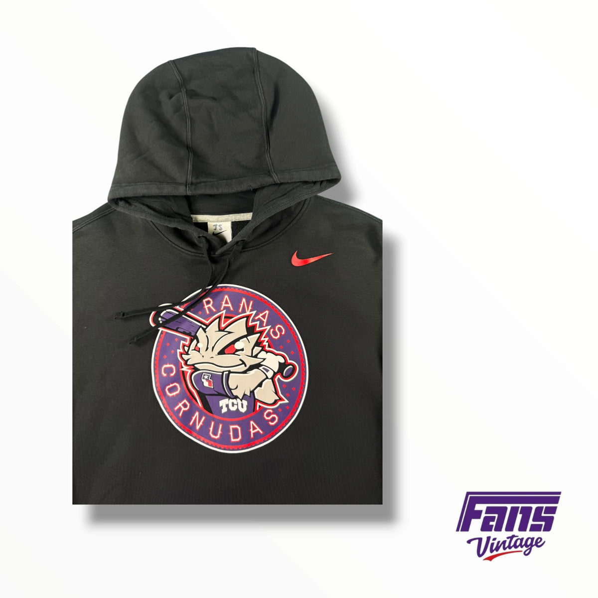 TCU Baseball Team Issues Nike Blackout Ranas Cornudas Graphic Spitblood Hoodie
