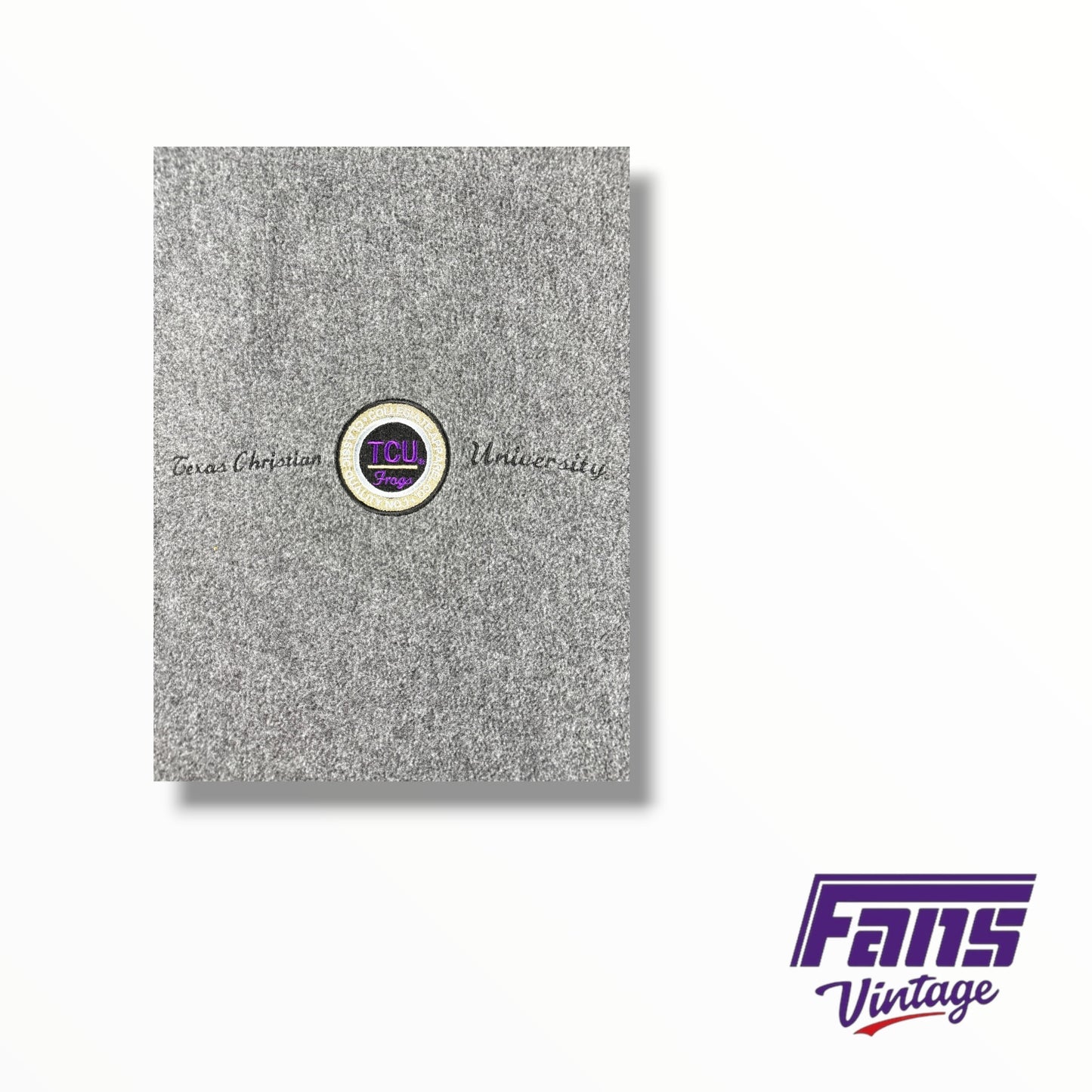 Y2K TCU Vintage Style Fuzzy Gray Crewneck
