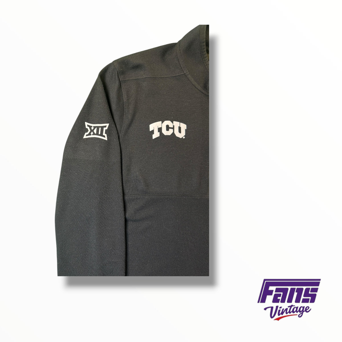 TCU Team Issued Nike Blackout Dri-Fit Quarter Zip Top