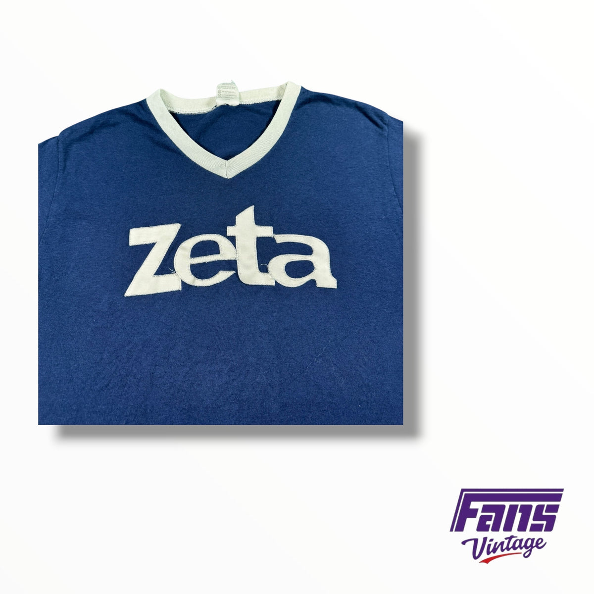 Vintage TCU Sorority Zeta Tau Alpha Jersey Style Stitched Letters Tee