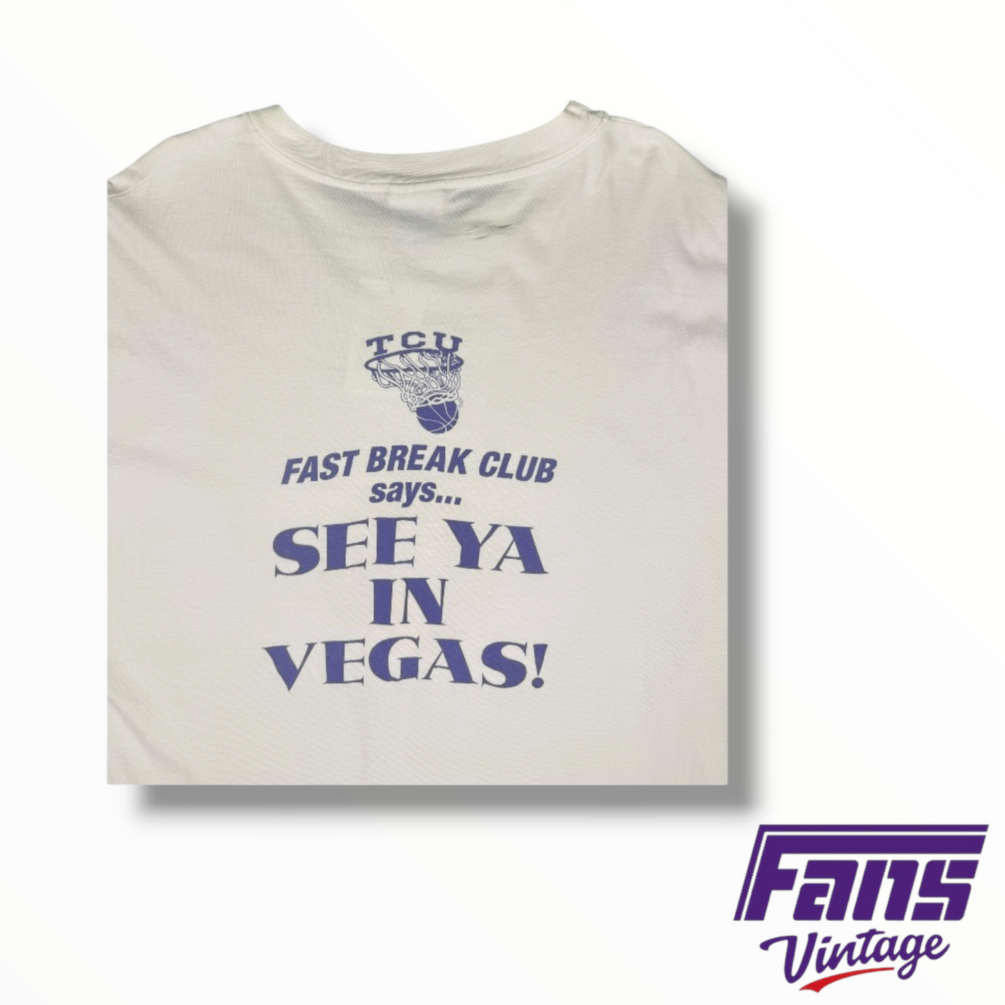 Rare Vintage TCU Double Sided 1998 WAC Basketball Champions Tee