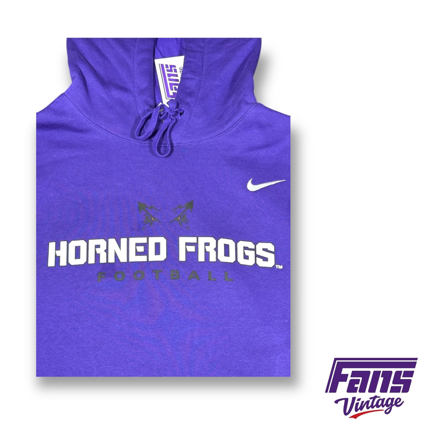 TCU Football Player Exclusive Team Issue Horned Frogs Spit Blood Frog Logo Nike Sportswear Hoodie