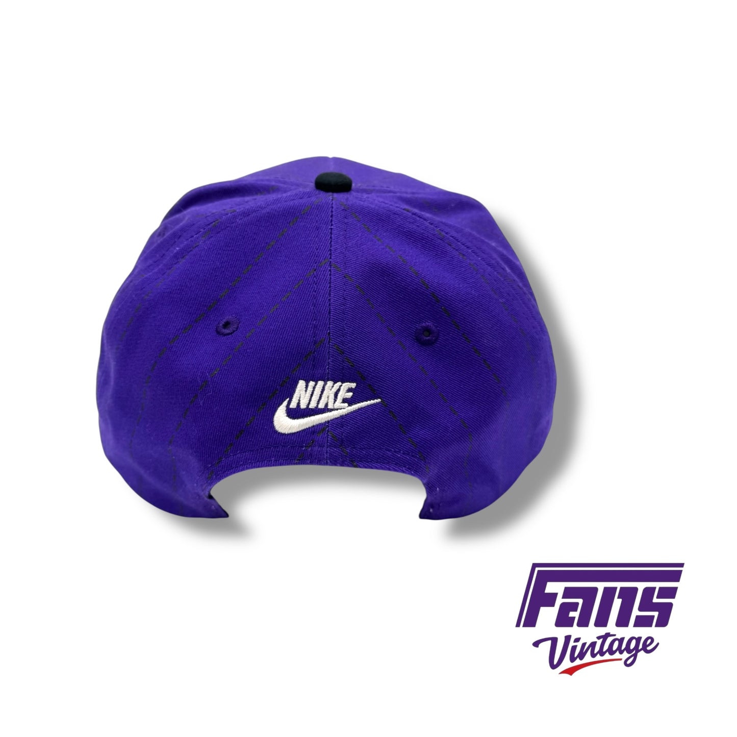 RARE TCU Nike Team Issued Player Exclusive Basketball 90s Style Sports Specialties Script Flatbrim SnapBack Hat