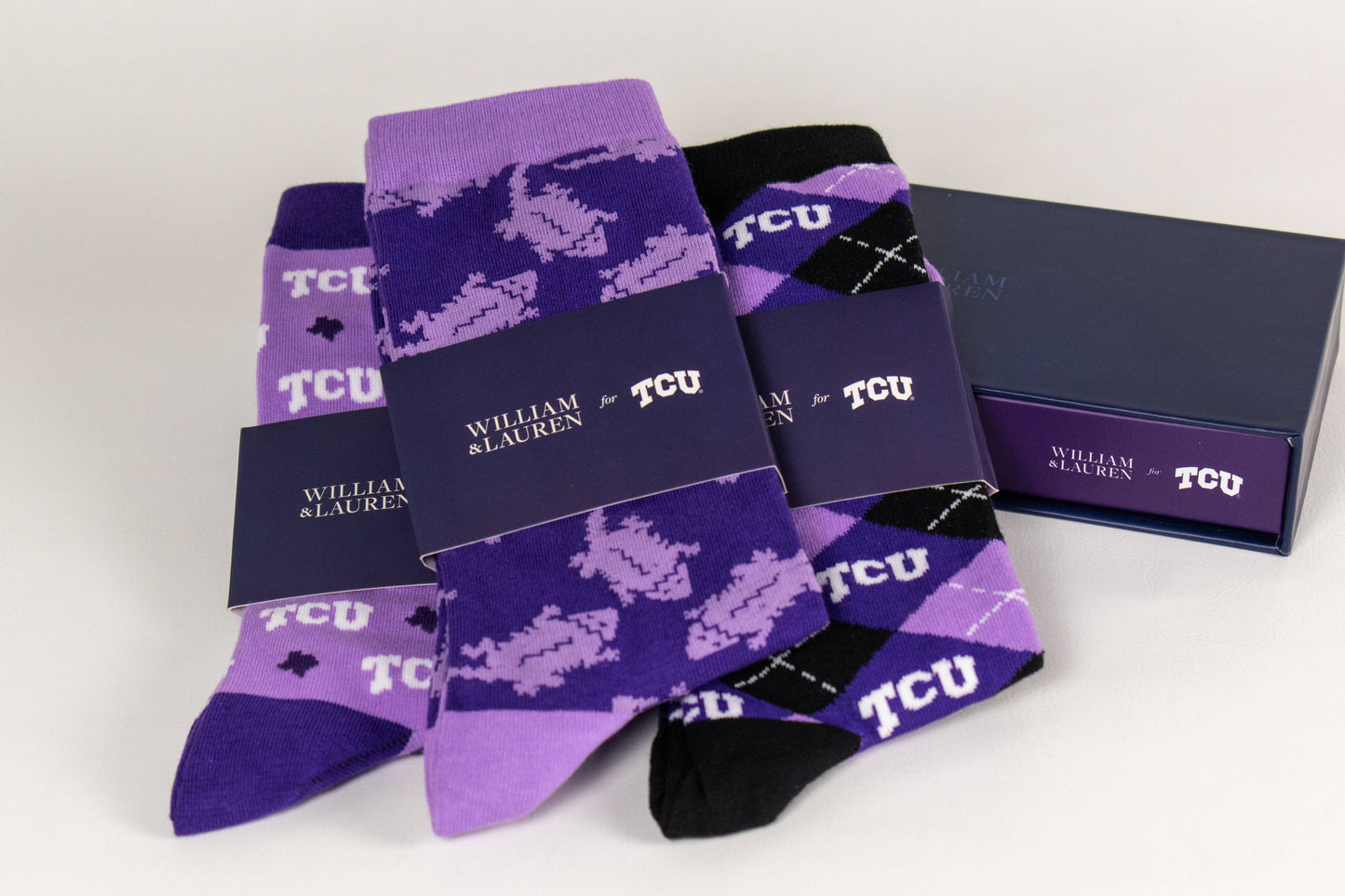 William & Lauren TCU Horned Frog Sock
