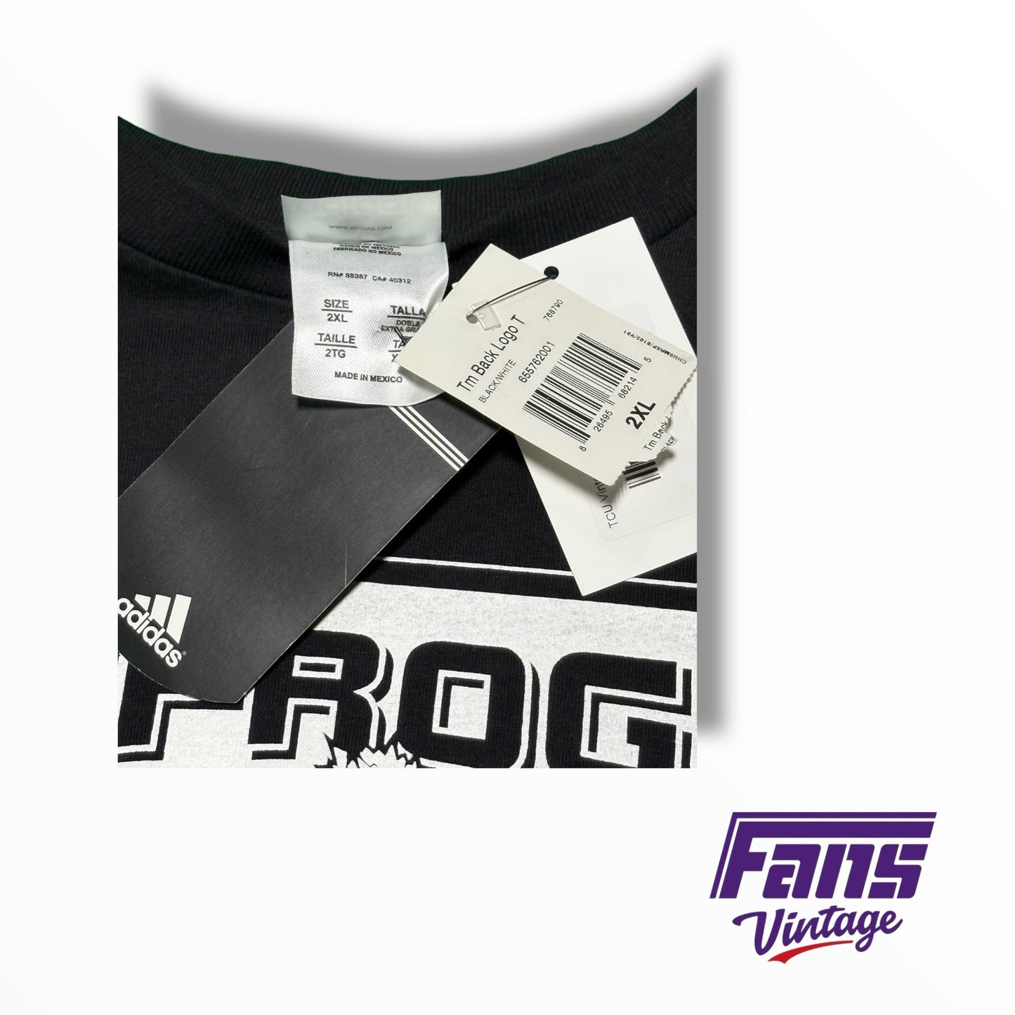 Vintage Y2K TCU Adidas ‘Go Frogs!’ Volleyball T-Shirt - New with Original Tags