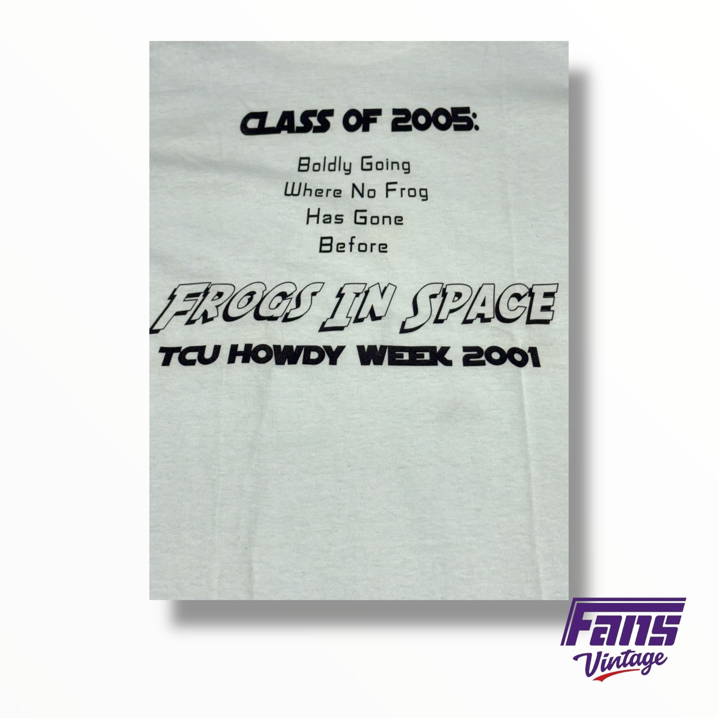 RARE! Vintage Y2K TCU 2001 Howdy Week Double Sided Custom Shirt