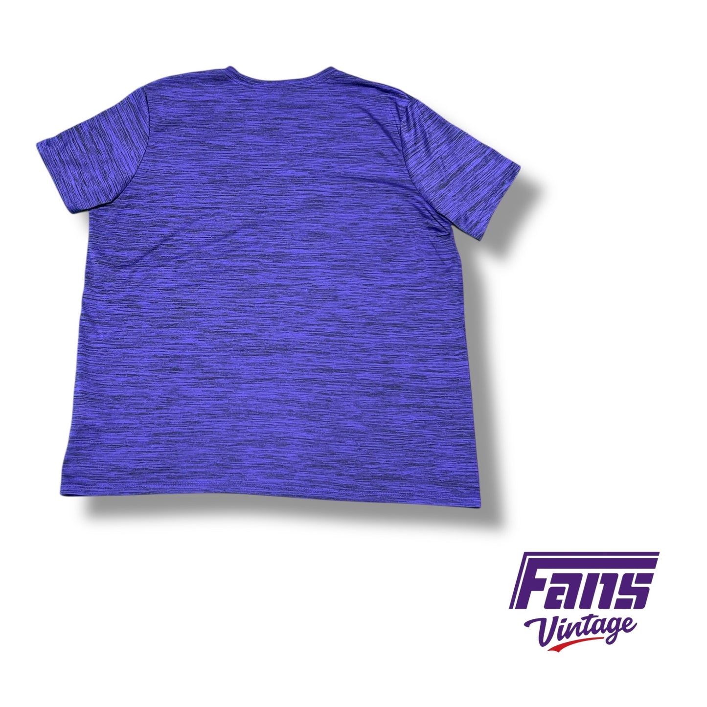 TCU Nike Heather Purple Tee with Vertical “Horned Frogs” Graphic