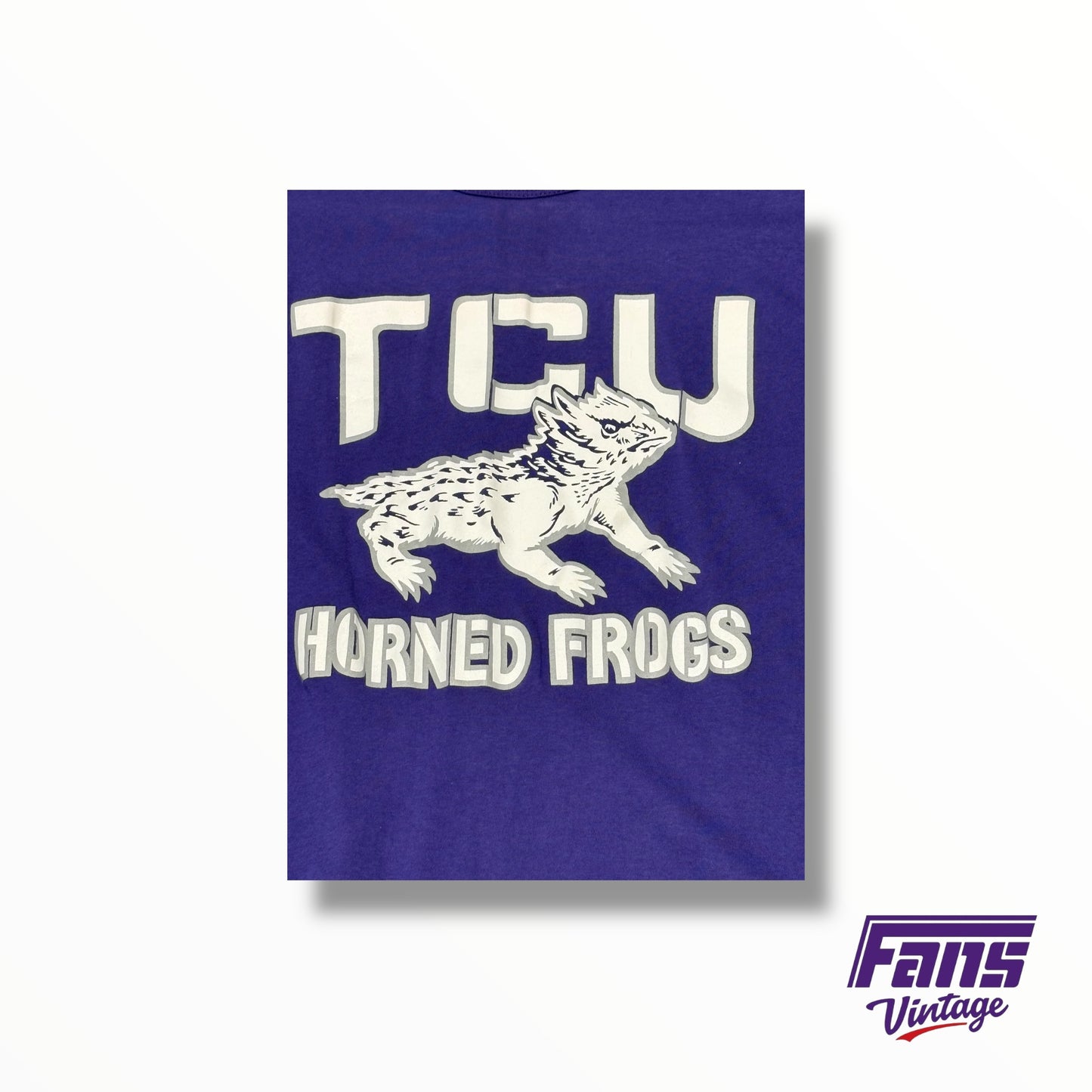 Vintage 80s TCU Purple Horned Frog T-Shirt
