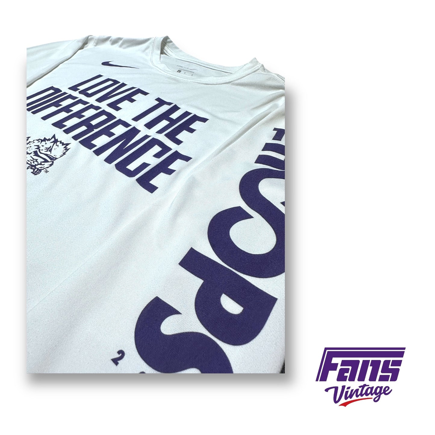 Team Exclusive "Love The Difference" TCU Basketball Pre-Game Warmup Long Sleeve