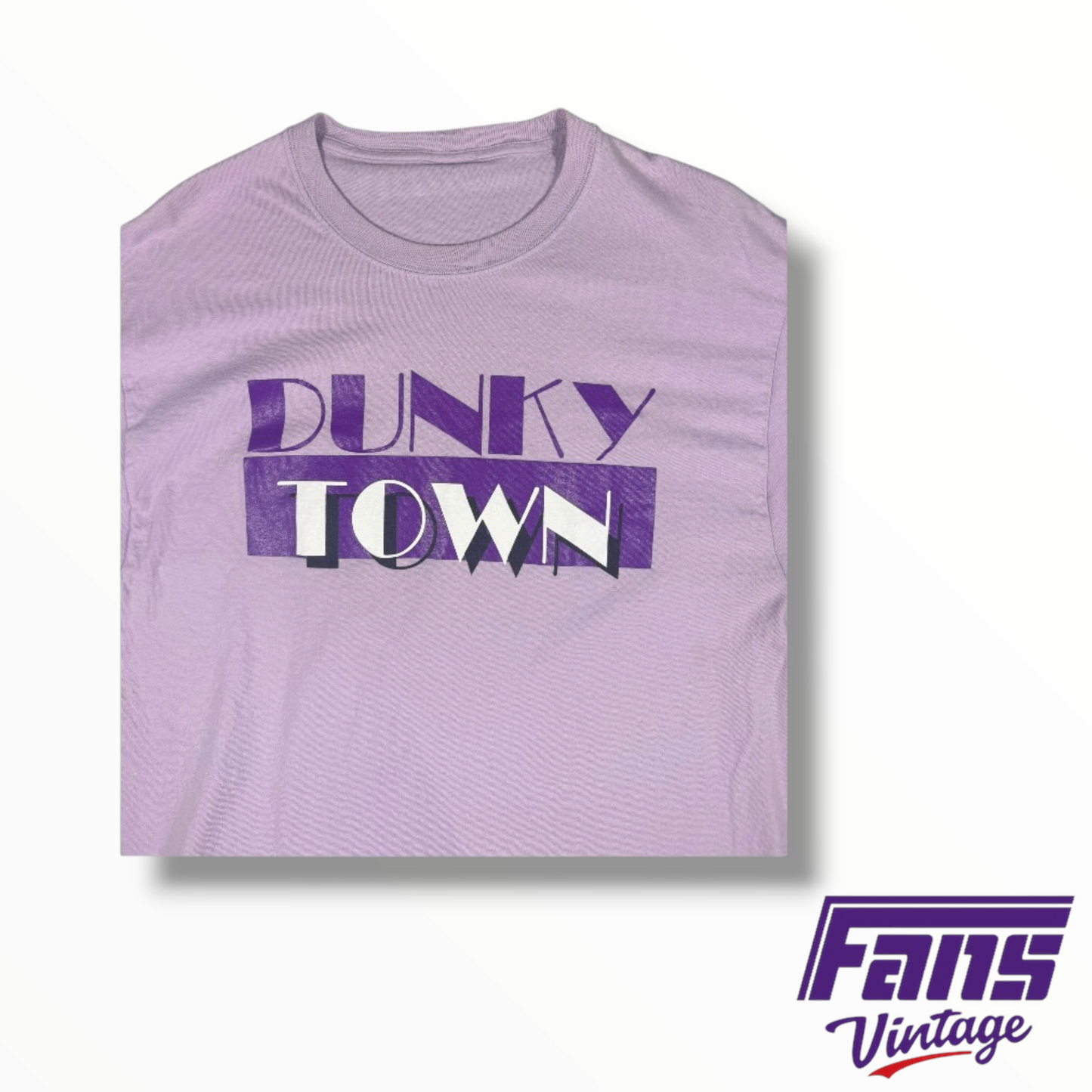 TCU Basketball Team Custom “Dunky Town” Miami Vice Light Purple Tee
