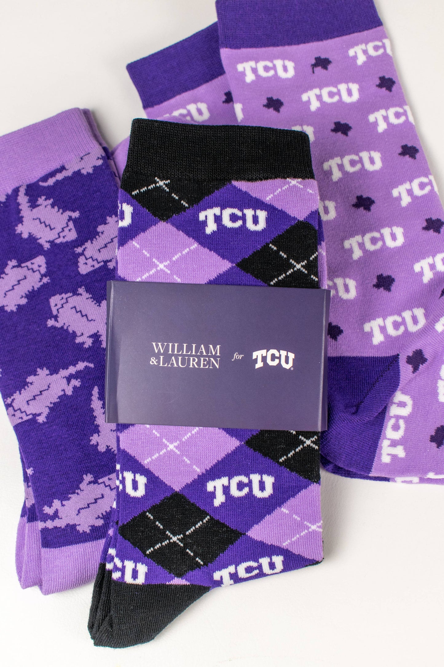 William & Lauren TCU Argyle Sock