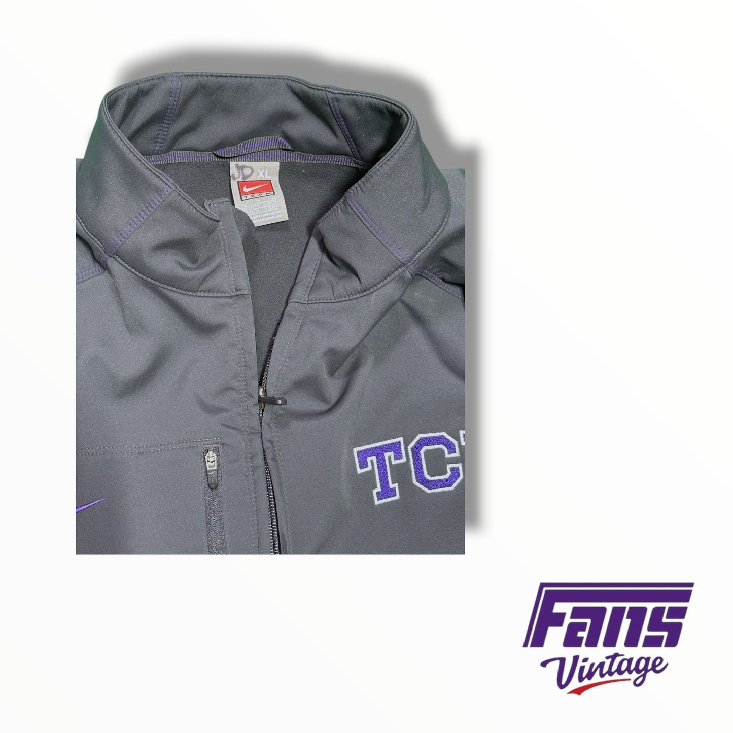 RARE! TCU Nike team issued heavyweight rain gear custom Rose Bowl jacket