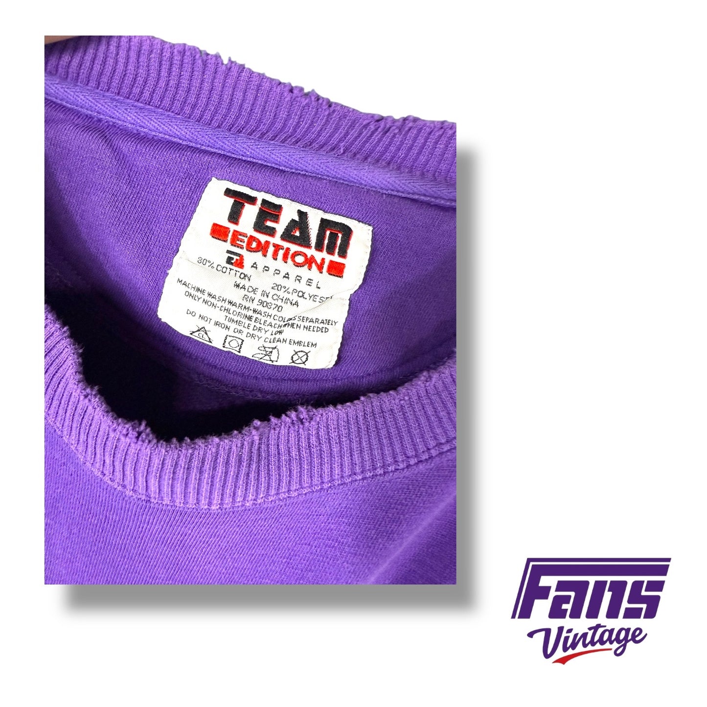 Vintage TCU Crewneck Sweatshirt - Distressed with Awesome Crop Length and Sweater Frog Logo
