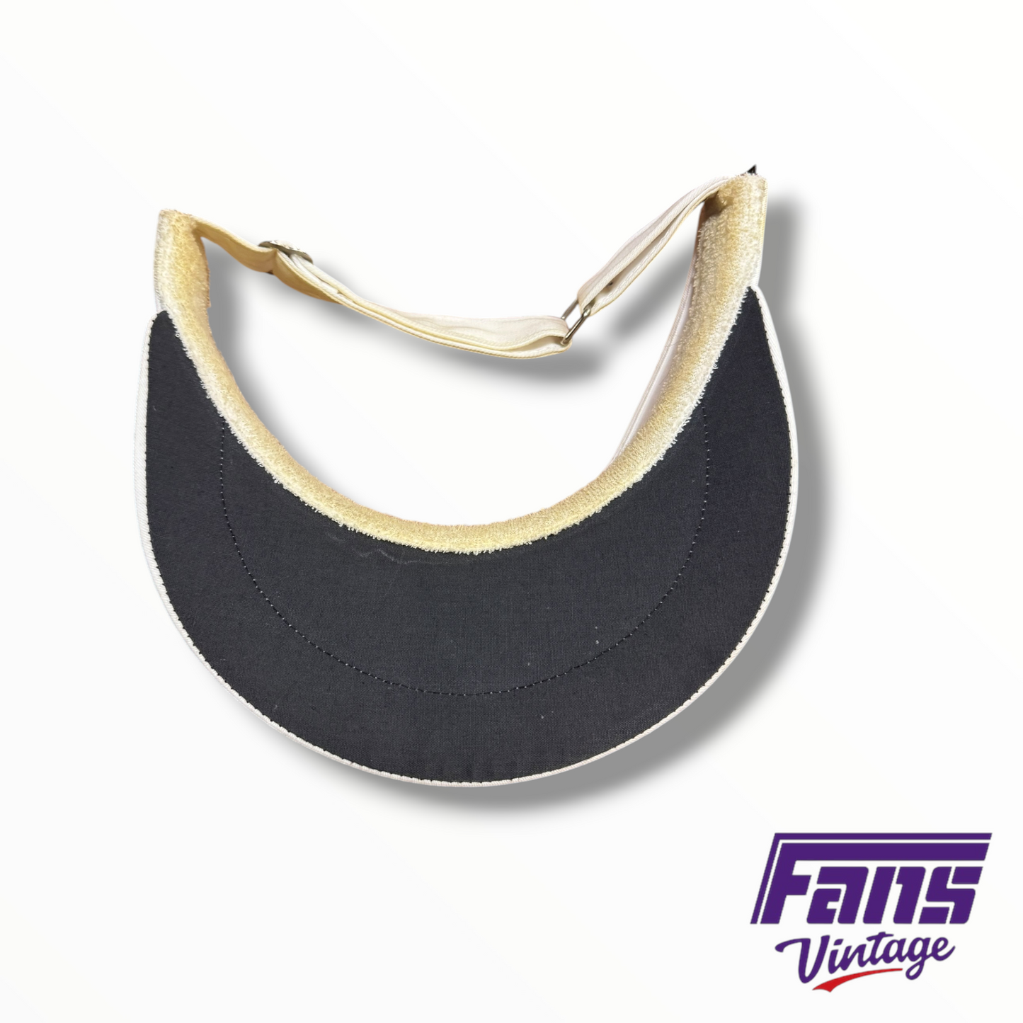 TCU Baseball Coach Custom White Throwback Running Horned Frog Visor