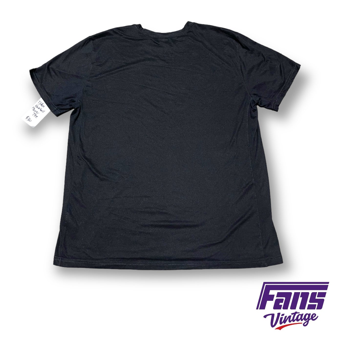 Throwback style TCU Team Issue Baseball Nike Tee - 2023 Blackout
