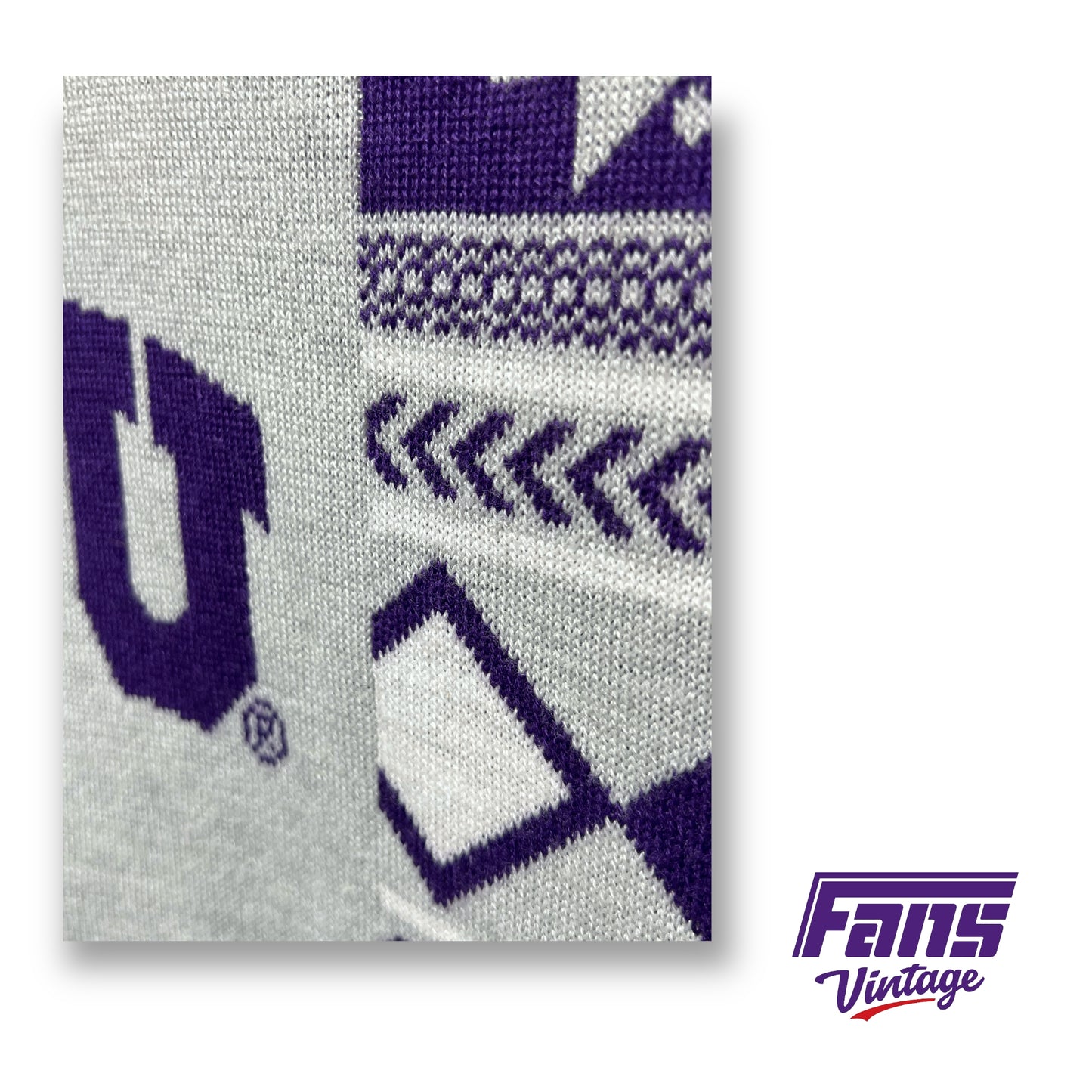 New! Rad fully knit TCU Holiday Christmas Sweater