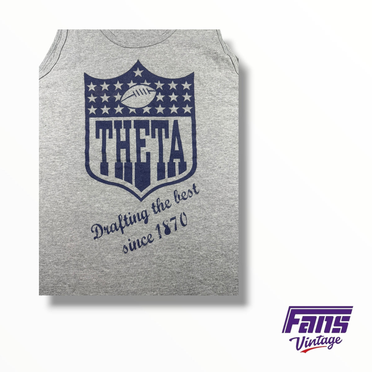 Vintage TCU Sorority Theta NFL Graphic TankTop