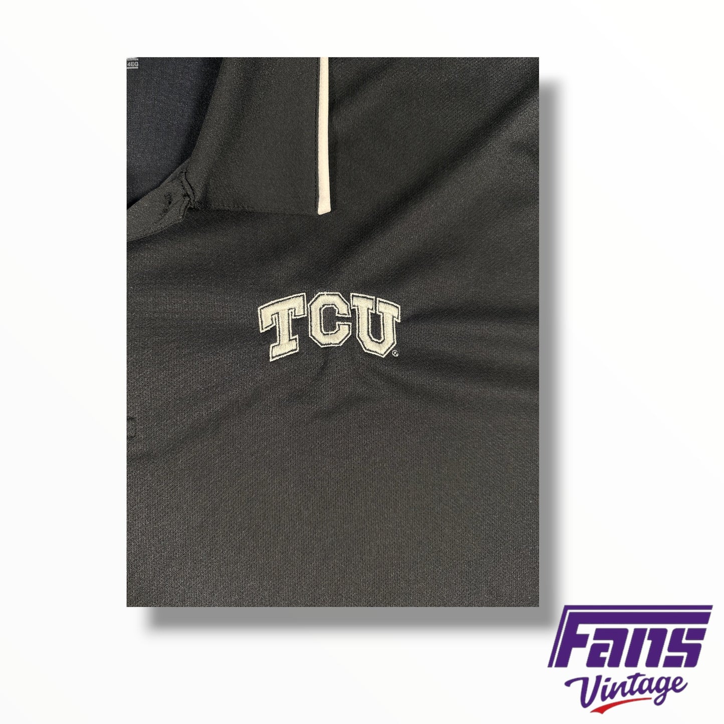 TCU Nike Team Issued Polo with Embroidered Logos