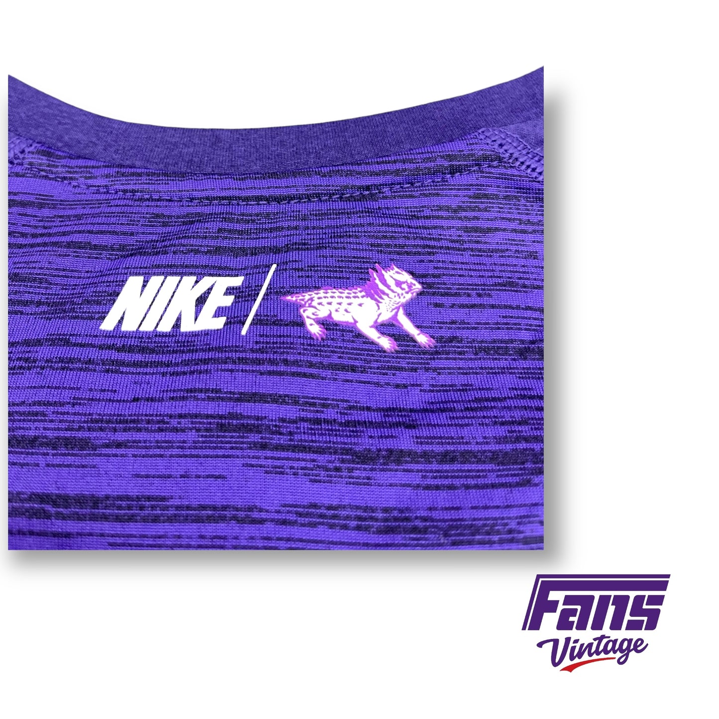 Limited Edition TCU Baseball Team Issued Purple Heather Raglan Shirt with Vintage Logos!