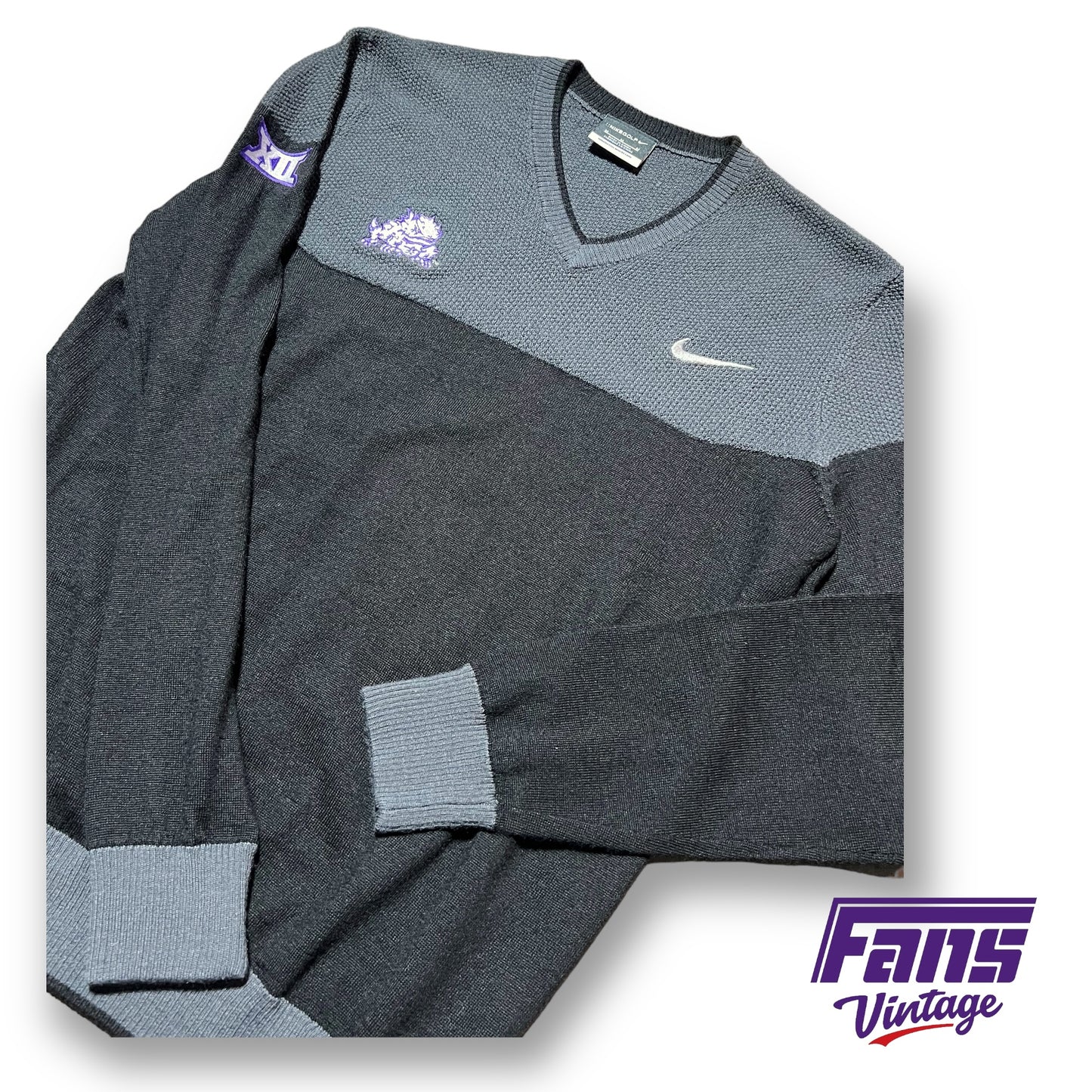 TCU Nike Golf V-Neck Sweater - Team Issued!